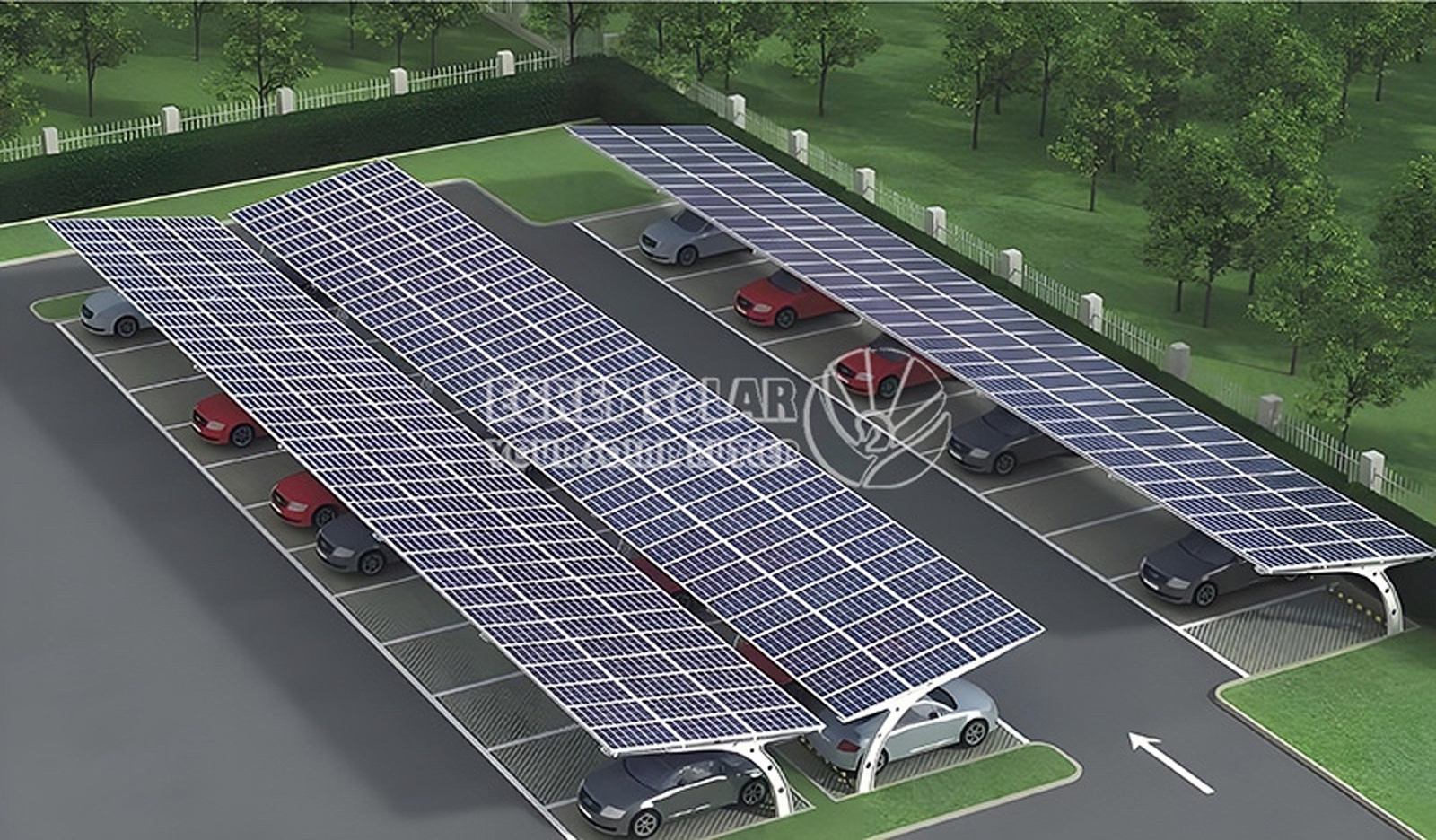 Carbon Steel Solar Carport: Drivkraft for en grøn fremtid