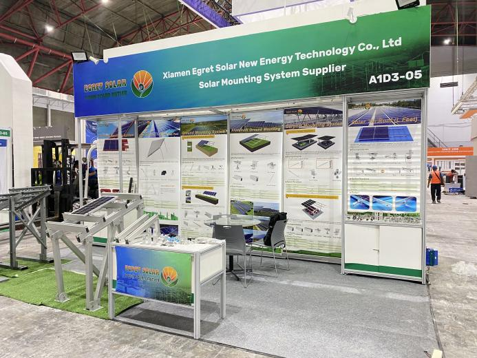 Egret Solar Monteringsbeslag skinner på Solartech Indonesia 2026
