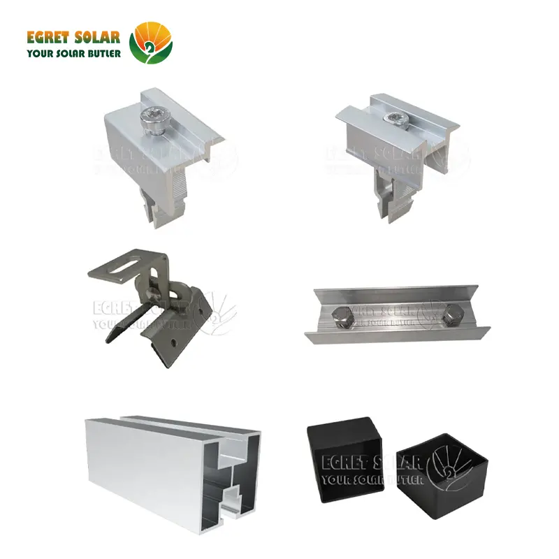 Justerbar soltrapezoid metal tagmonteringsstruktur