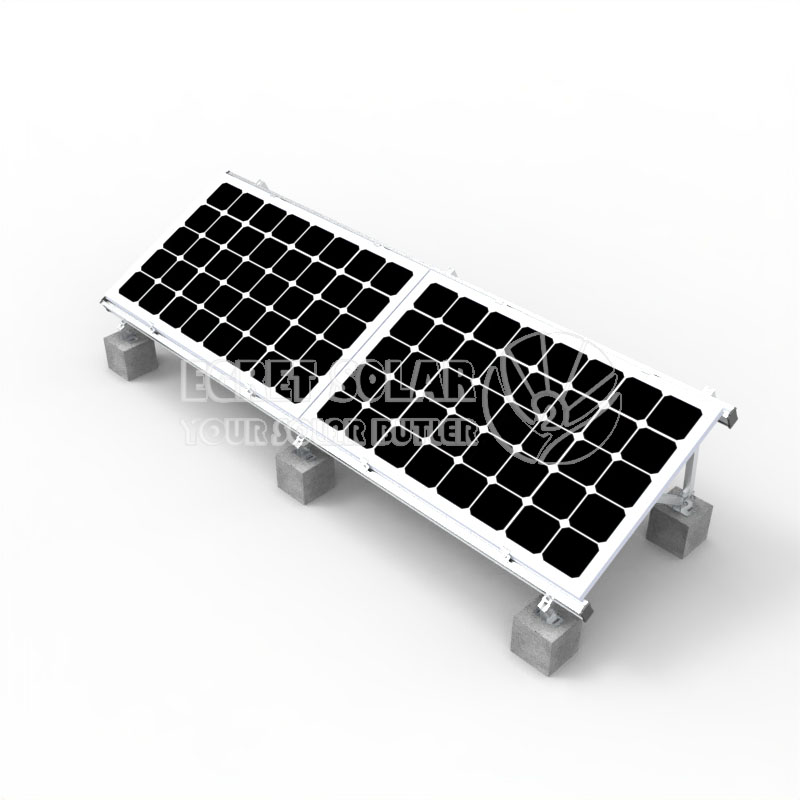 Solar ballast fladt tag monteringssystem