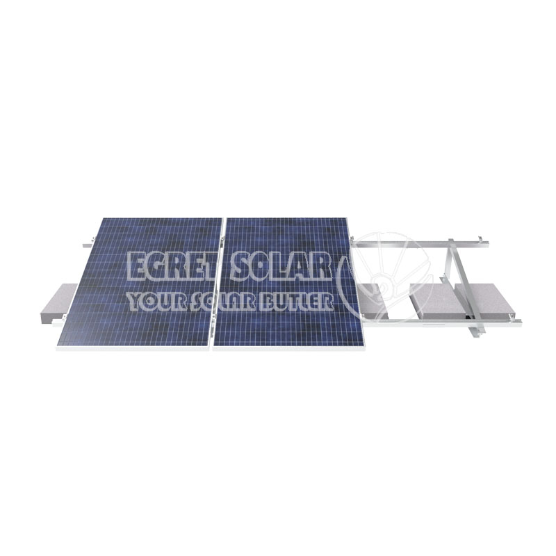 Solar fladt betontag monteringssystem